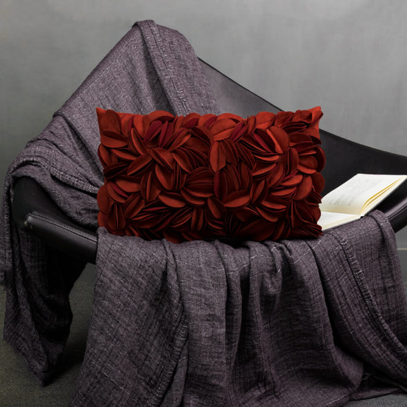 rust-color-3d-flower-throw-pillows-for-couch